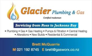 Glacier Plumbing & Gas Business Card